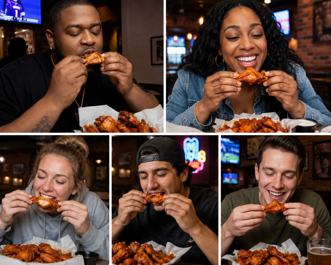 Wing station restaurant interior showcasing casual dining atmosphere in Louisville, KY