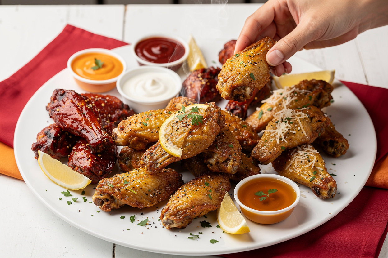 Wing station signature wings and sauces fresh and hot in Louisville Kentucky